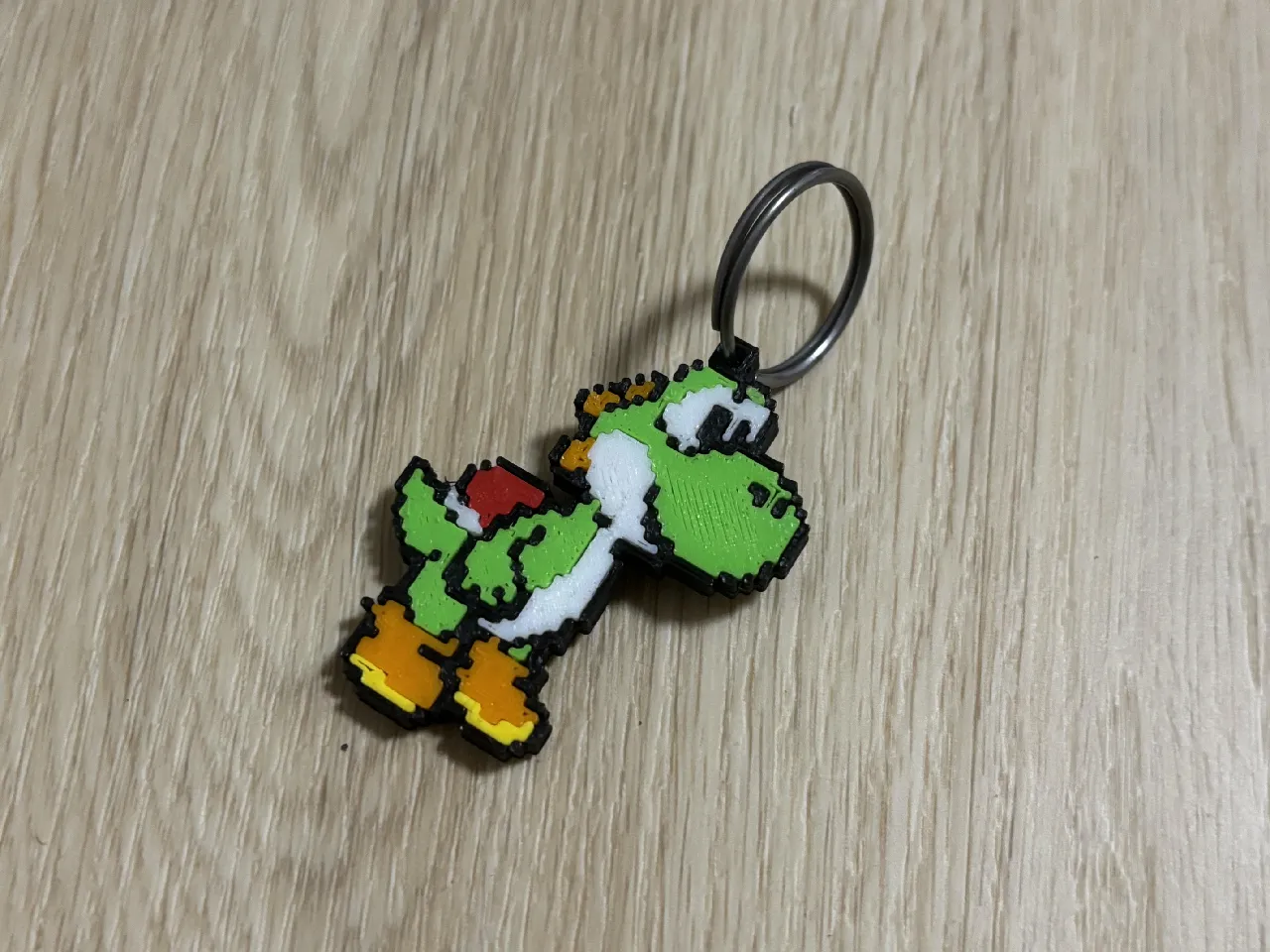 8-bit Yoshi Multipart Keychain – No-Glue Assembly by Neky