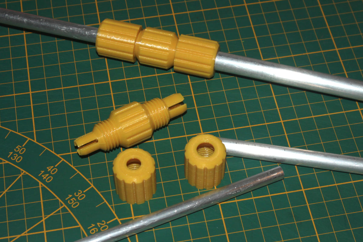 parametric lock collet for telescopic rod