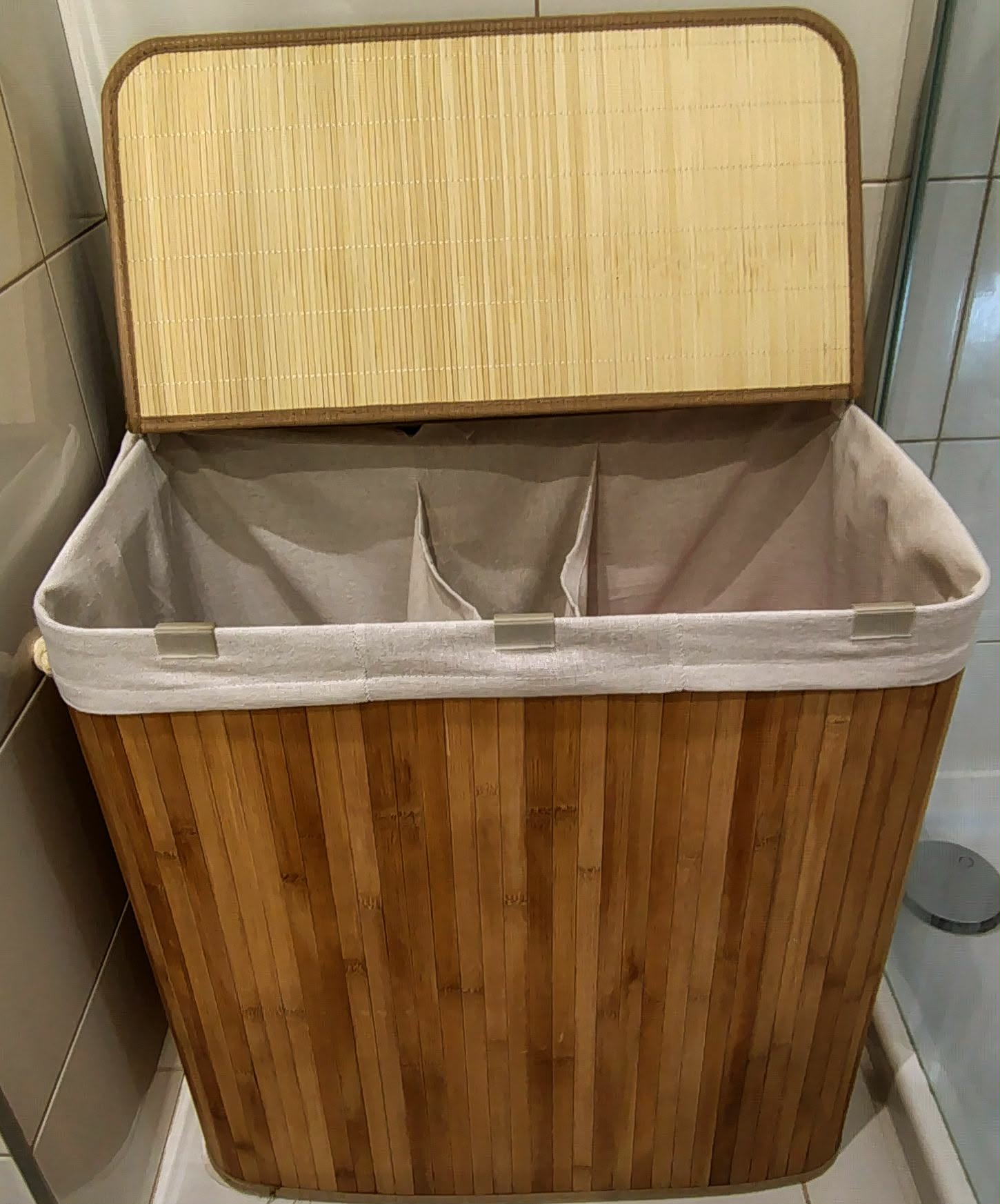 Bamboo Laundry Basket Wide Clip 3D model