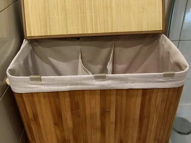 Bamboo Laundry Basket Wide Clip
