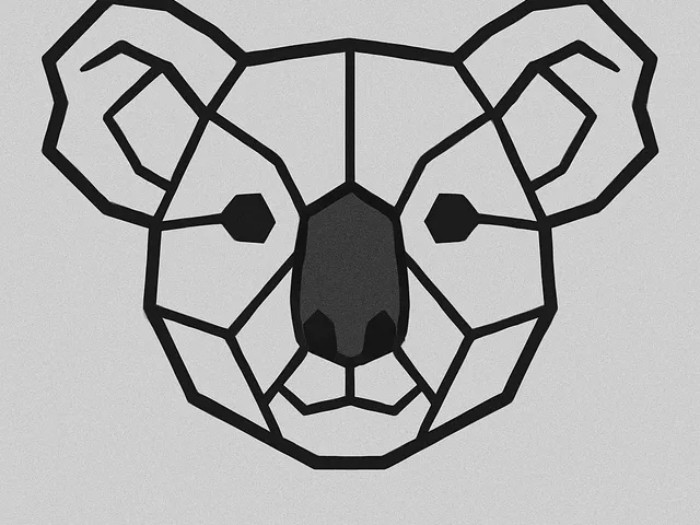 Koala Head - Minimalist geometric illustration