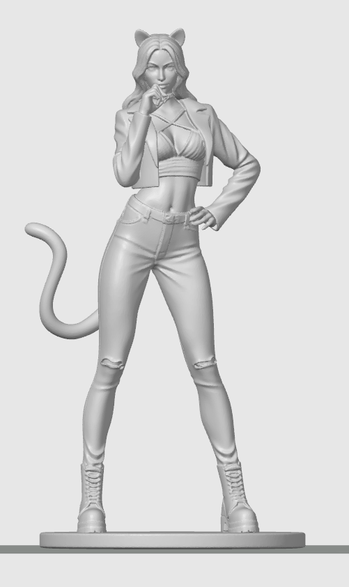 Casual cat-girl figurine 8