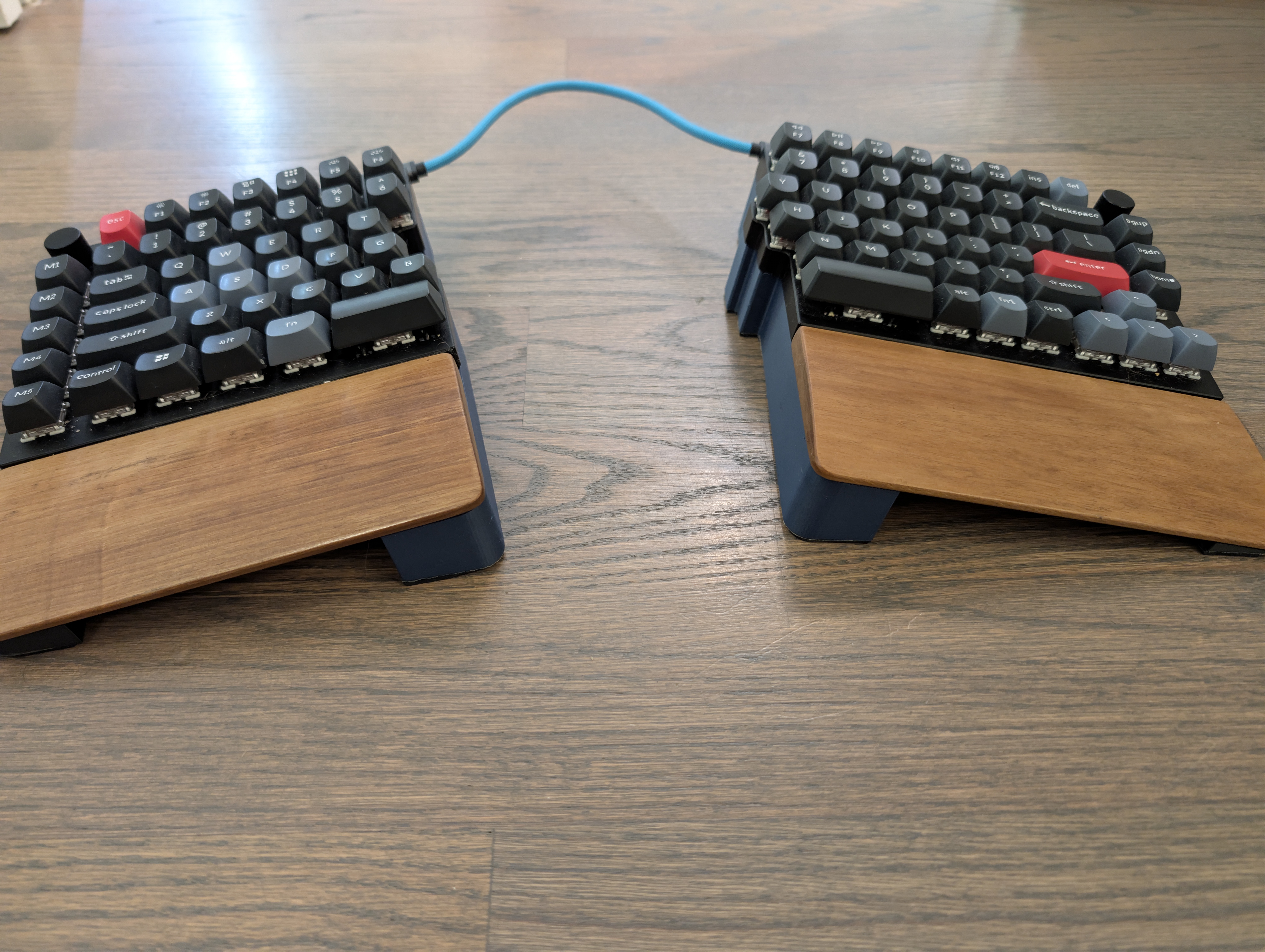Keychron Q11 Split Keyboard Tenting w/ optional wrist rests and optional screw attachments