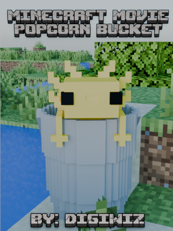 Axolotl in a Popcorn Bucket