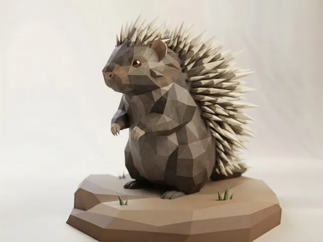 Low Poly Porcupine
