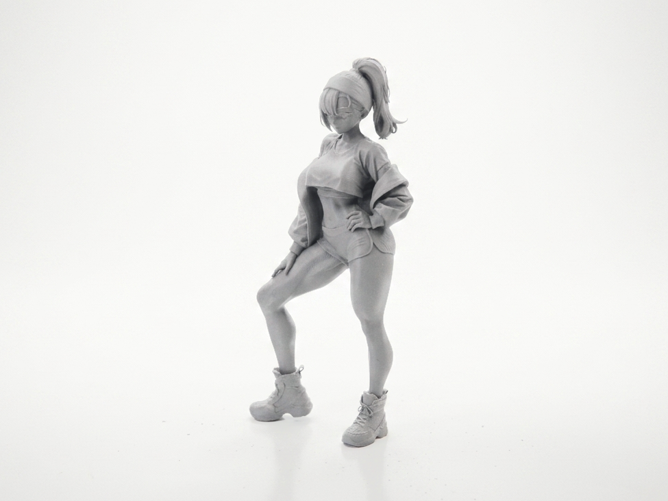Athletic Girl Figurine Female Character 3D Printable