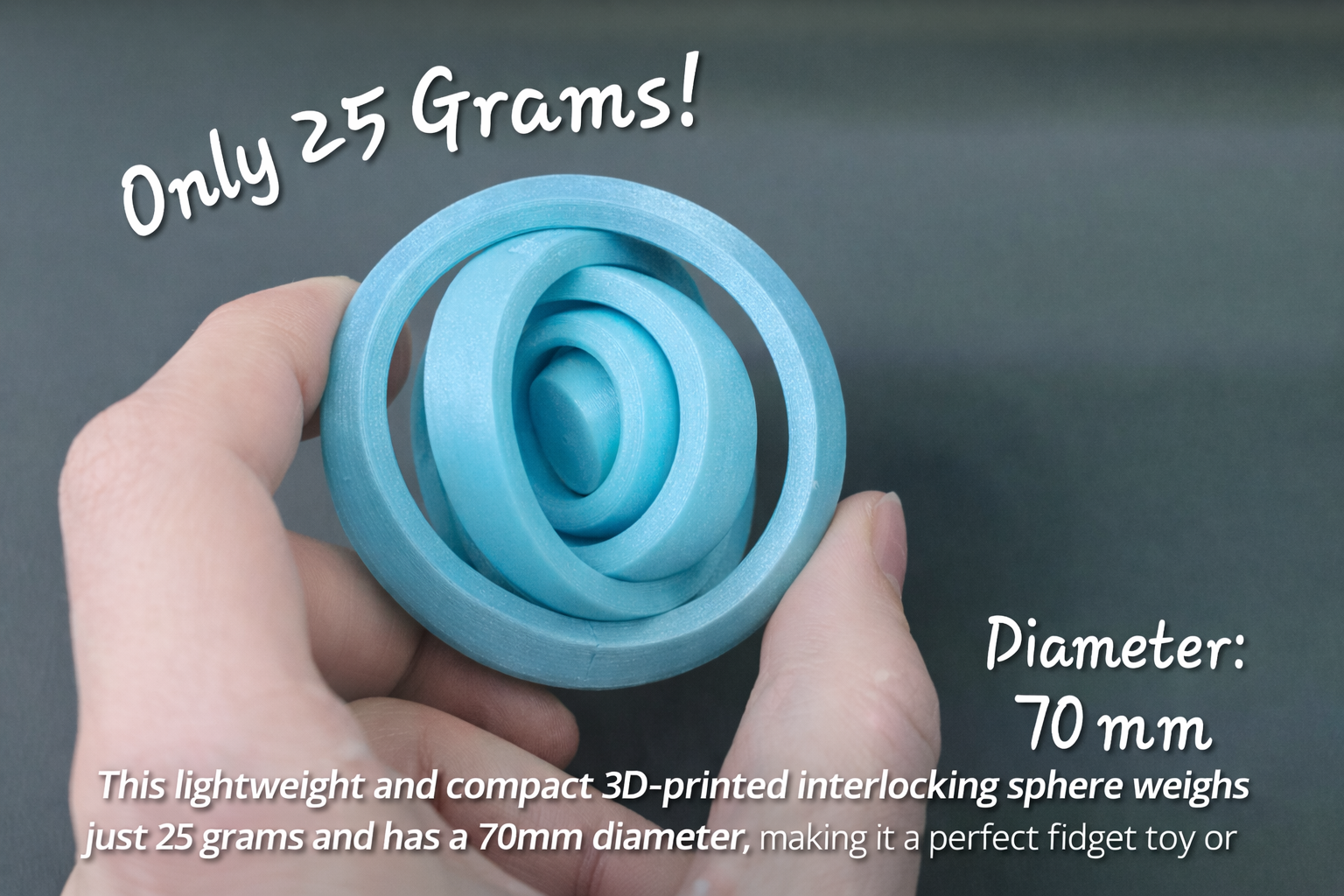 Gyro Fidget Toy – Print-in-Place