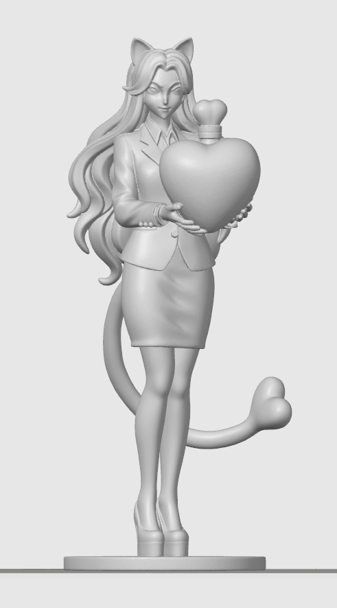 Valentine’s cat-girl figurine 11
