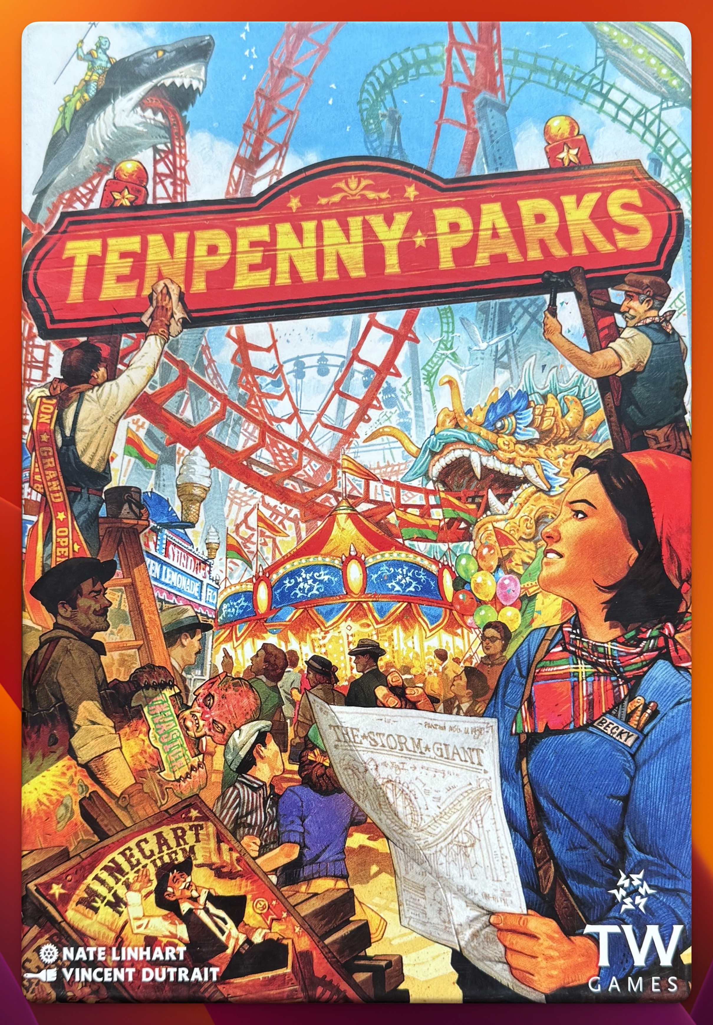 Tenpenny Parks Board Game Insert (Sleeved Cards)