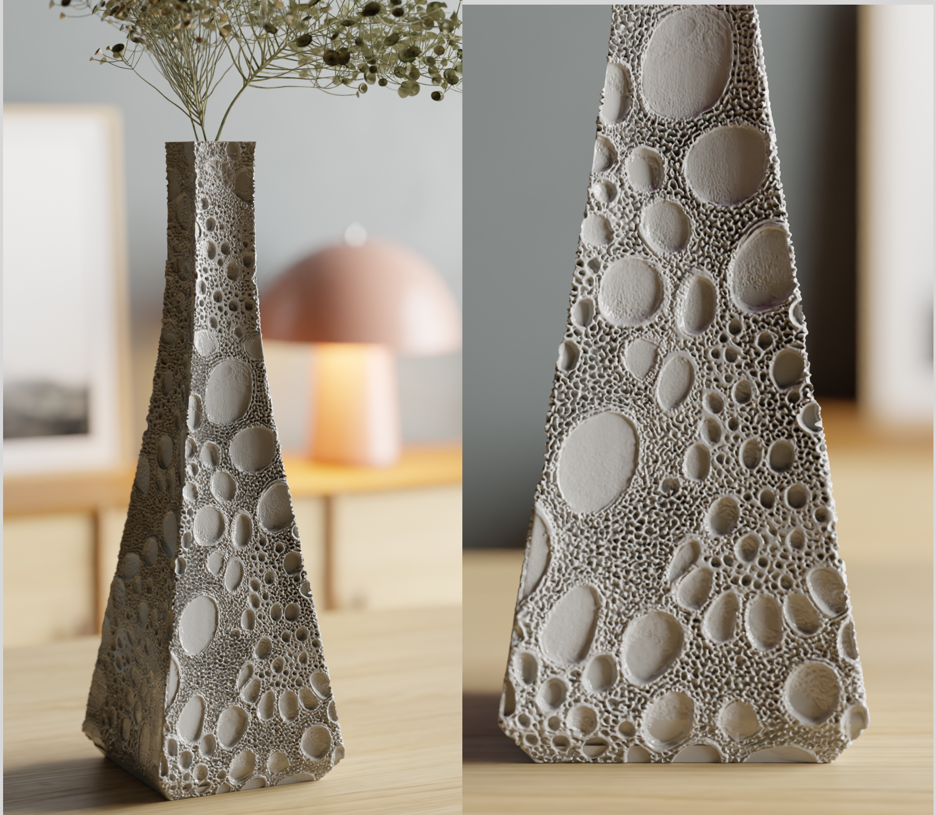 Max displace vase: moon