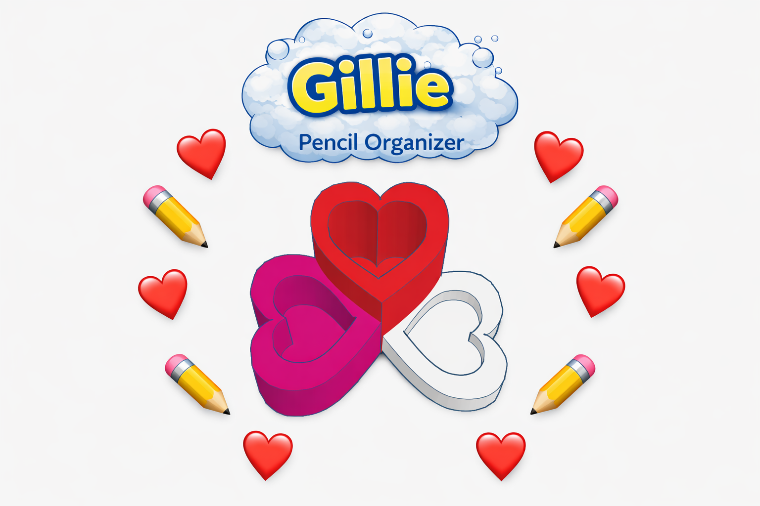 Heart Pencil Holder