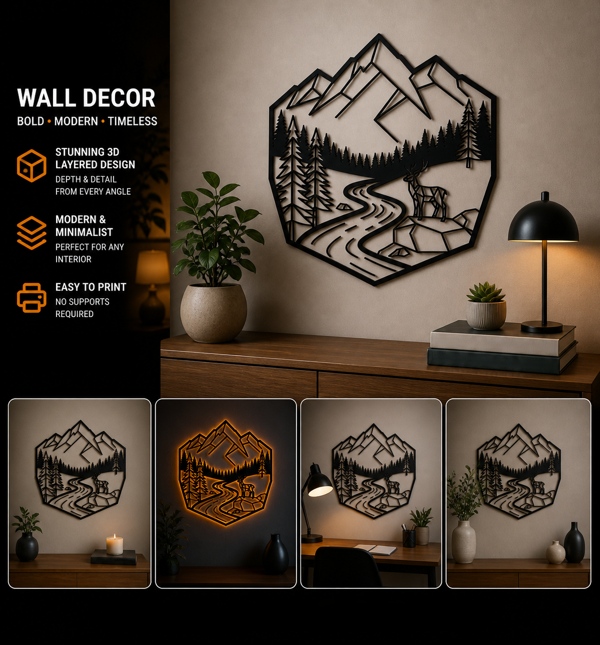 Nature and mountains wall art
