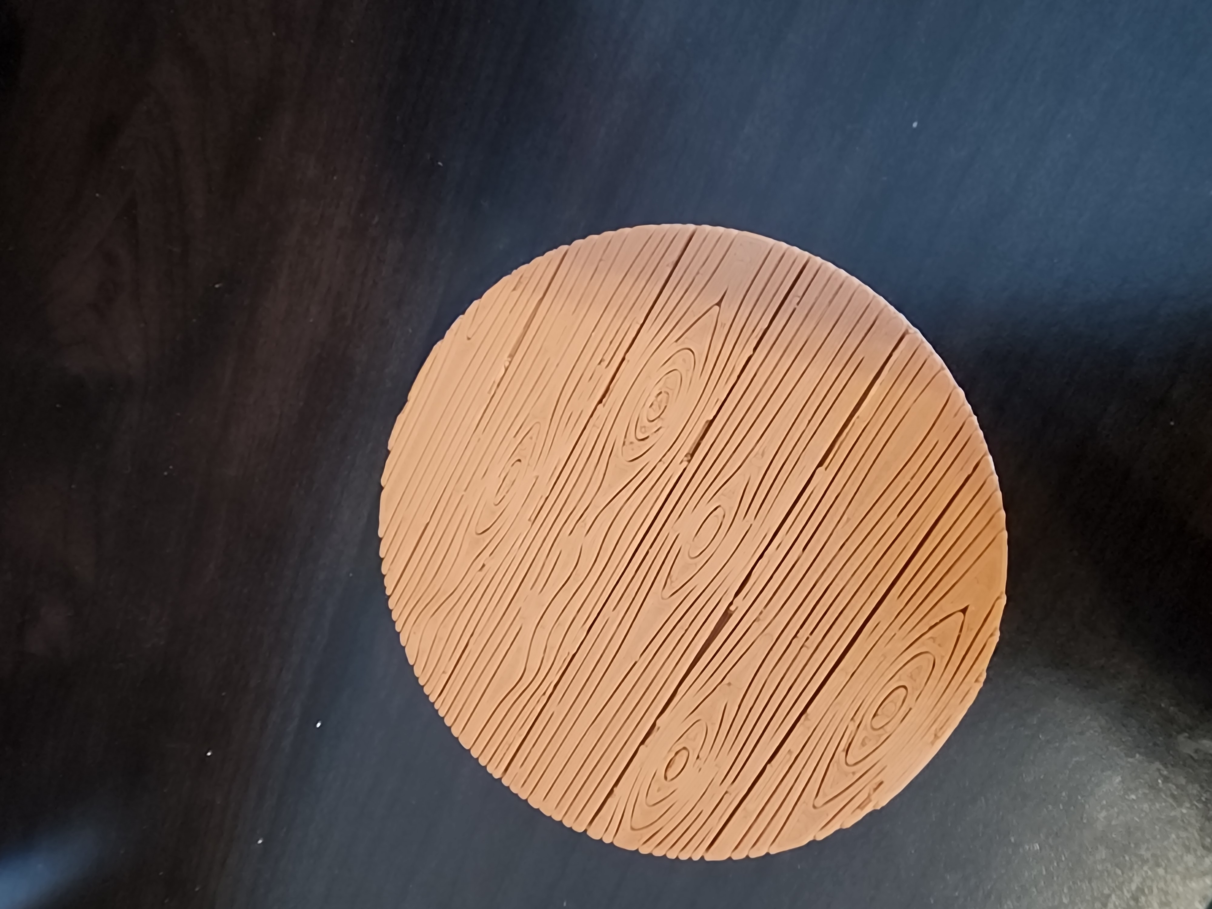 Wood grain coaster