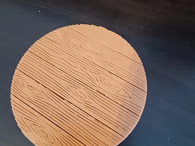 Wood grain coaster