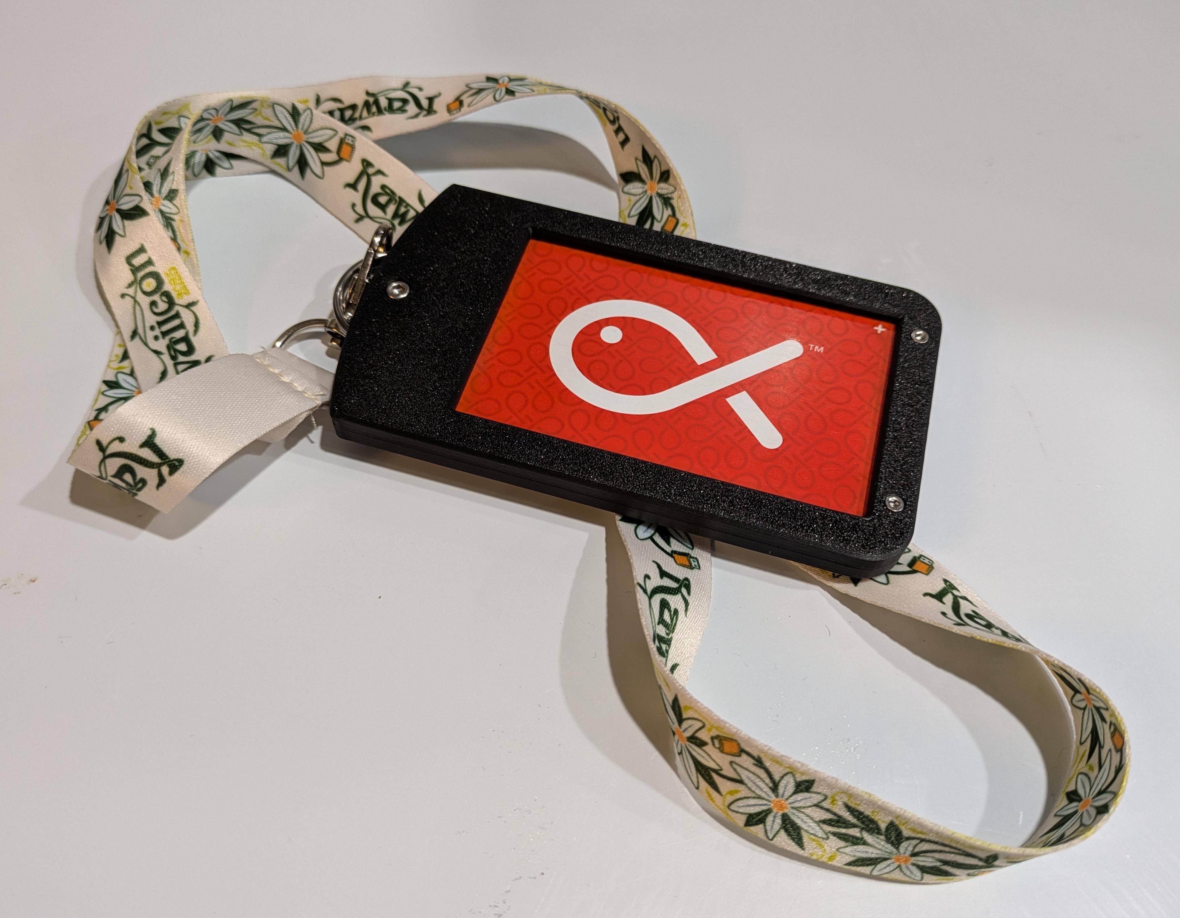 ID Card Holster with Lanyard Ring
