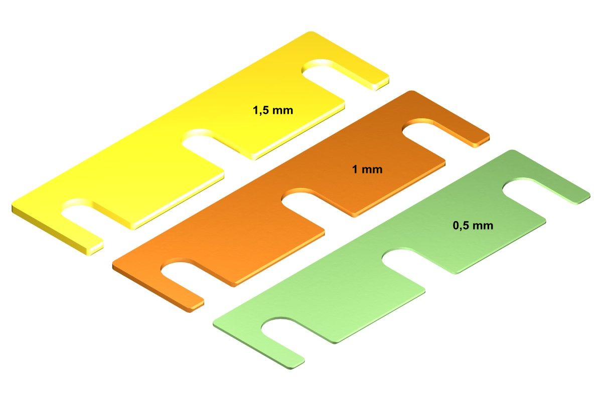 Unterlage für Scharnier, Hinge shims