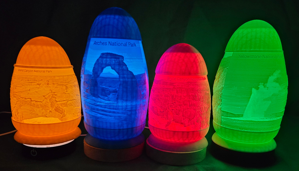 National Parks Lithophane Easter Egg Collection