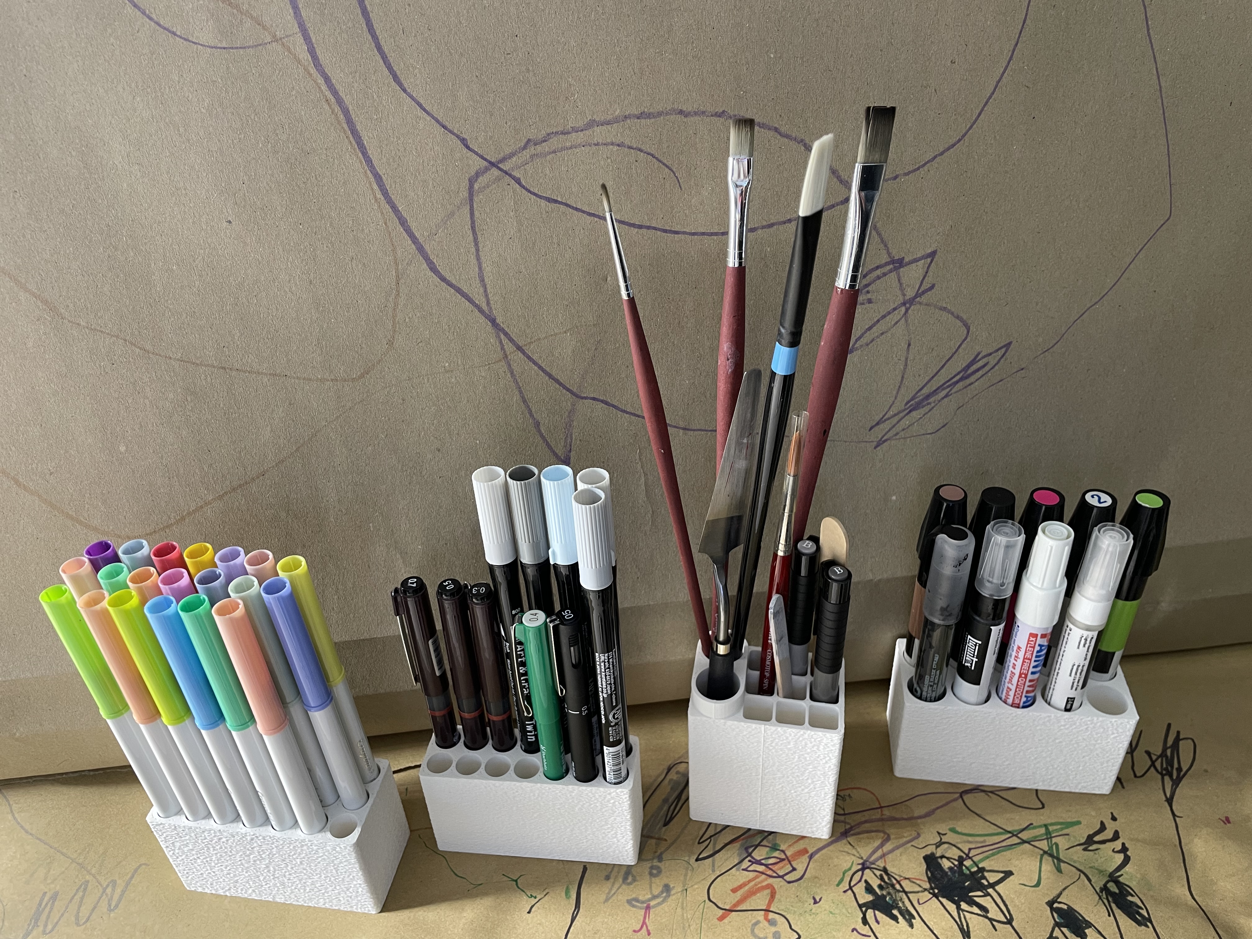 Pen/Pencil/Brush Etc. Block Oranizer Set