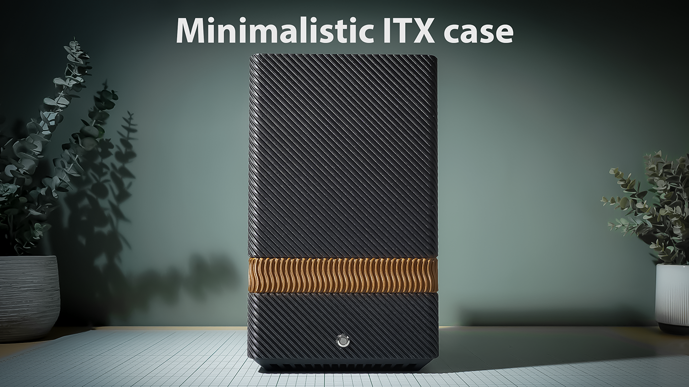 Minimalistic vertical ITX case (v2.0)