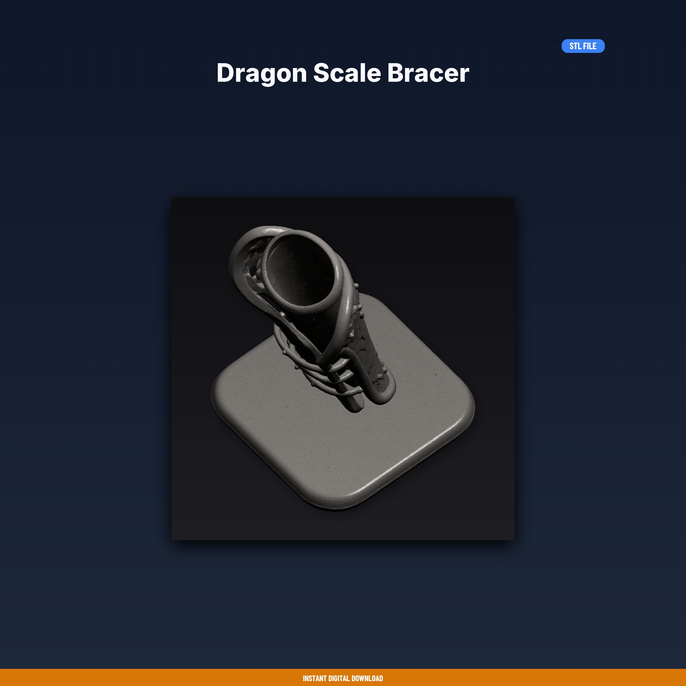 Dragon Scale Bracer - 3D Printable STL File