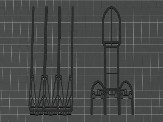 Falcon Heavy Rocket Wall Art - Split Parts