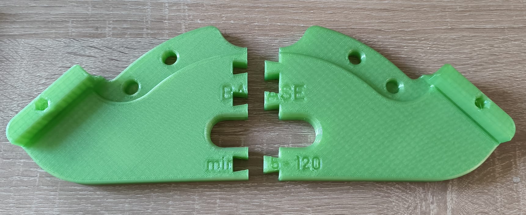 Corner radius jig - big 5-120mm jig base cut in two