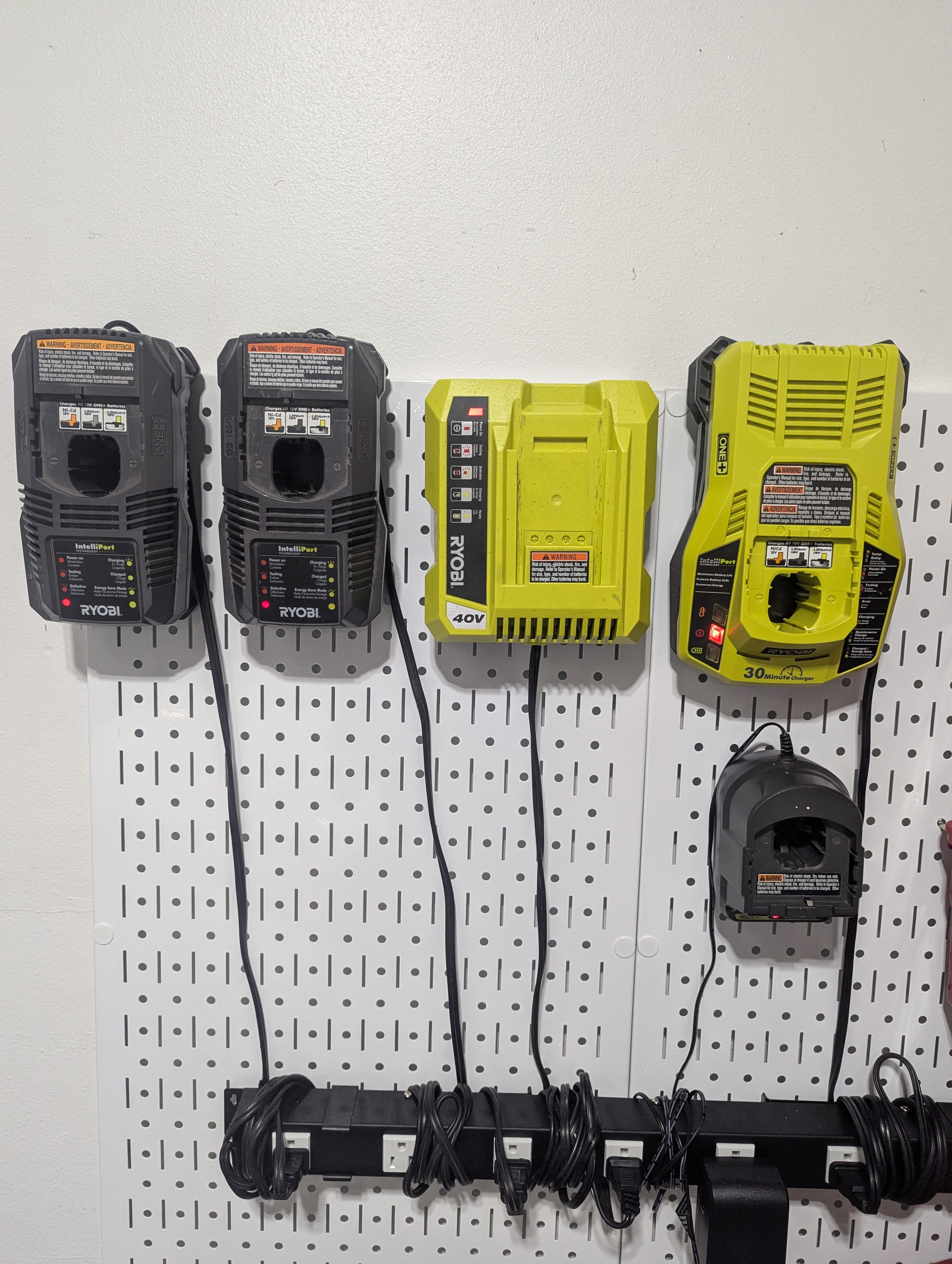 Ryobi Battery Charger Mounts for DDD Wall Control