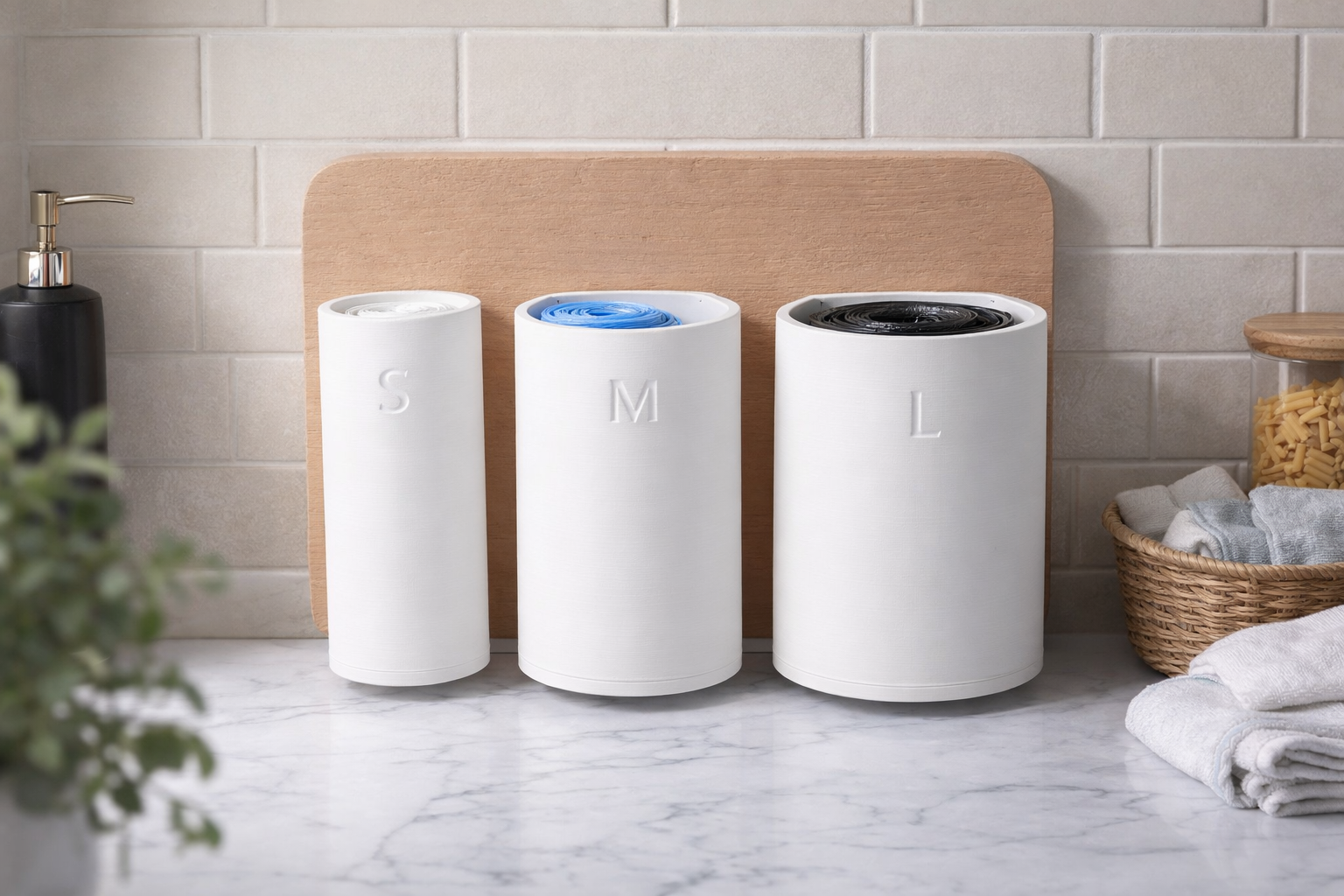 Trash Bag Roll Holder Set