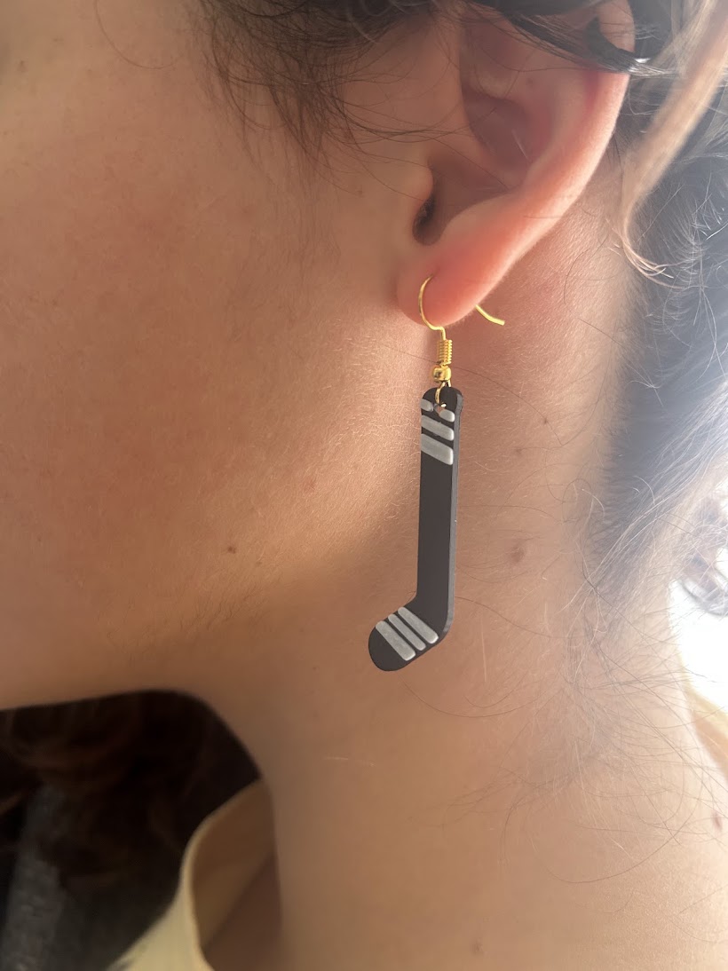 Hockey Stick Earring/Keychain