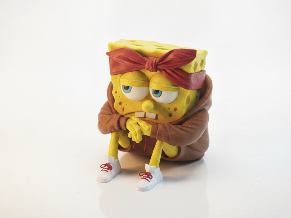 Chilling SpongeBob Figurine Cartoon 3D Printable