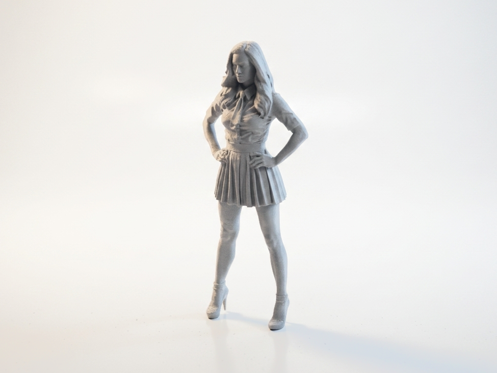 Schoolgirl Figurine Female Character 3D Printable