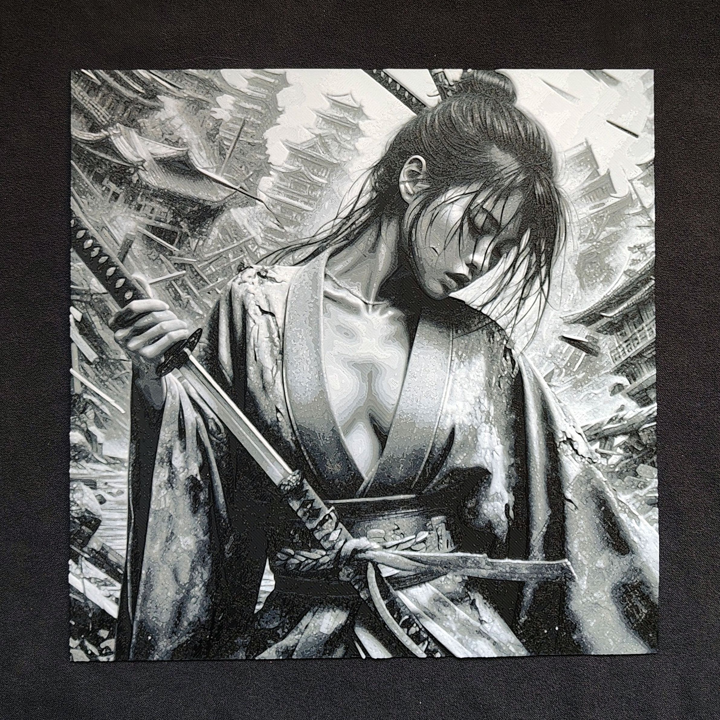 Samurai girl HueForge