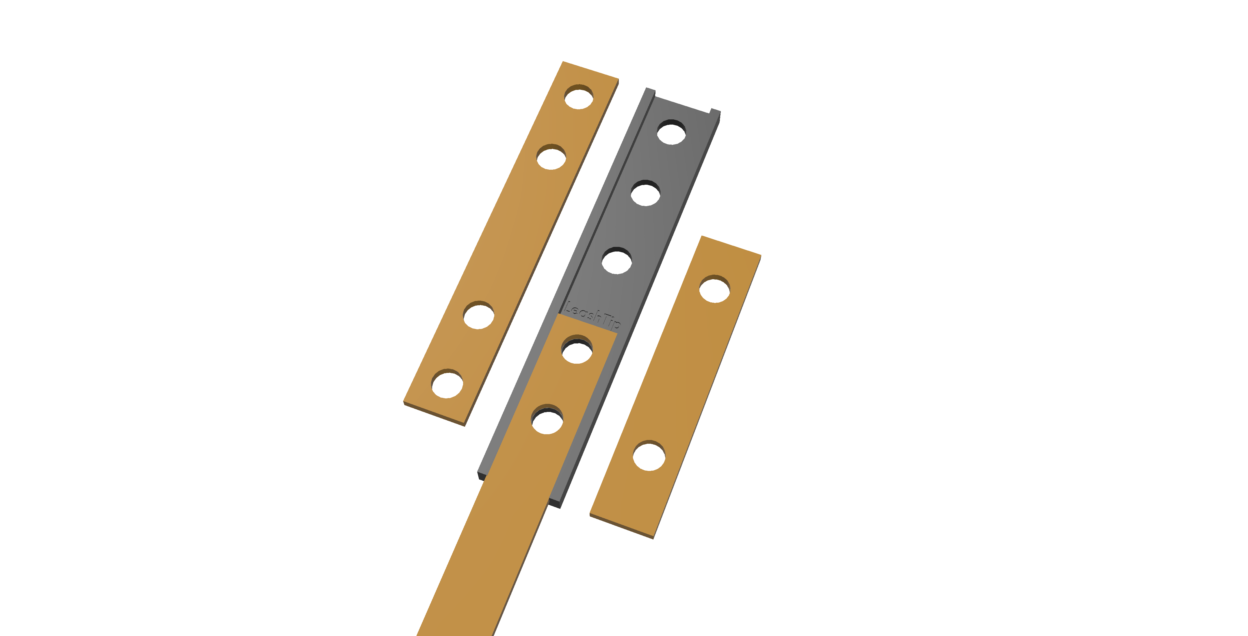 Biothane punch guide for dog leash 3D model