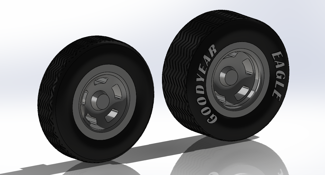 Custom Lego Tires and wheels for Camaro 10304