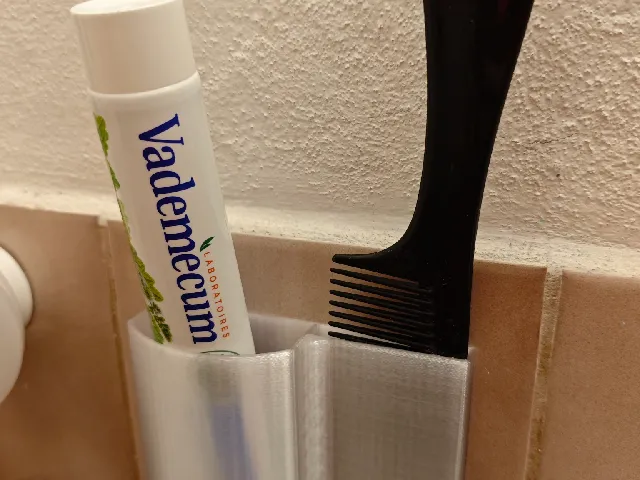 Držák na zubní pastu a hřeben