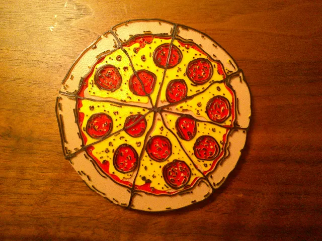 Pizza Coaster or Plaque