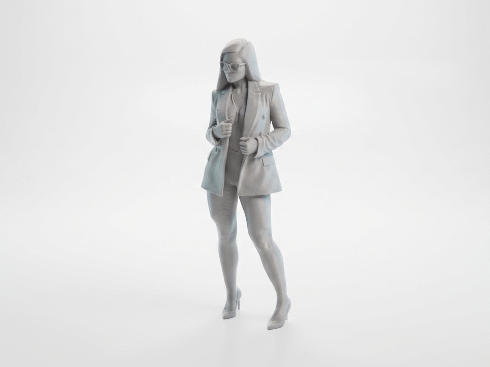 Lady In Jacket And Glasses Figurine 3D Printable