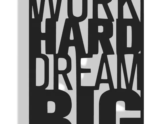 Work Hard Dream Big Decor