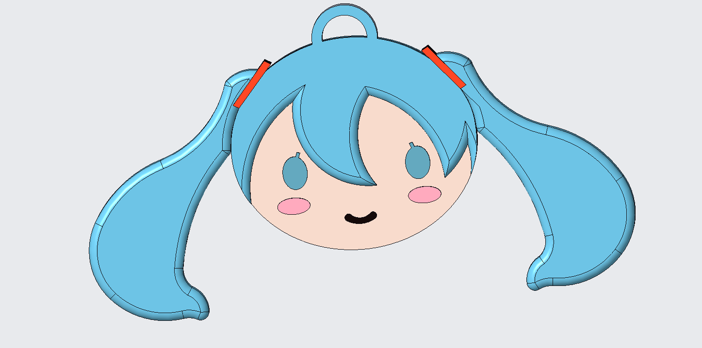chibi miku keychain