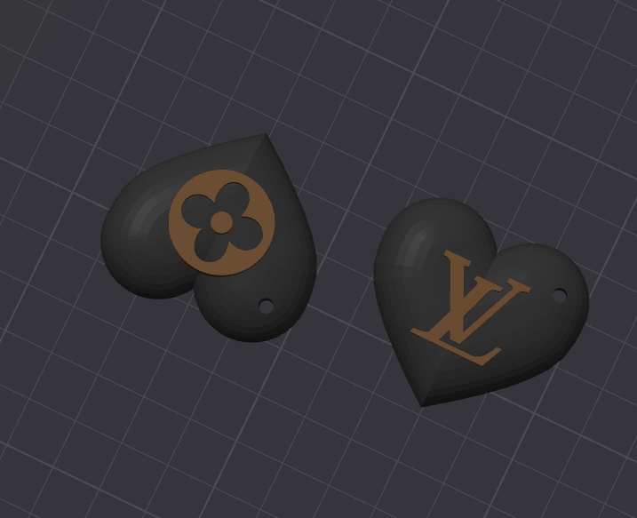 LV heart keychain