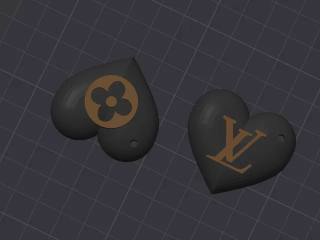 LV heart keychain