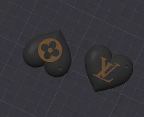 LV heart keychain