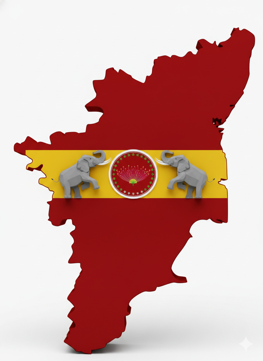 TVK Flag in TN Map keychain