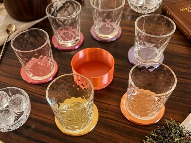 Minimalist Round Coaster Holder (Fits 90 mm Coasters)