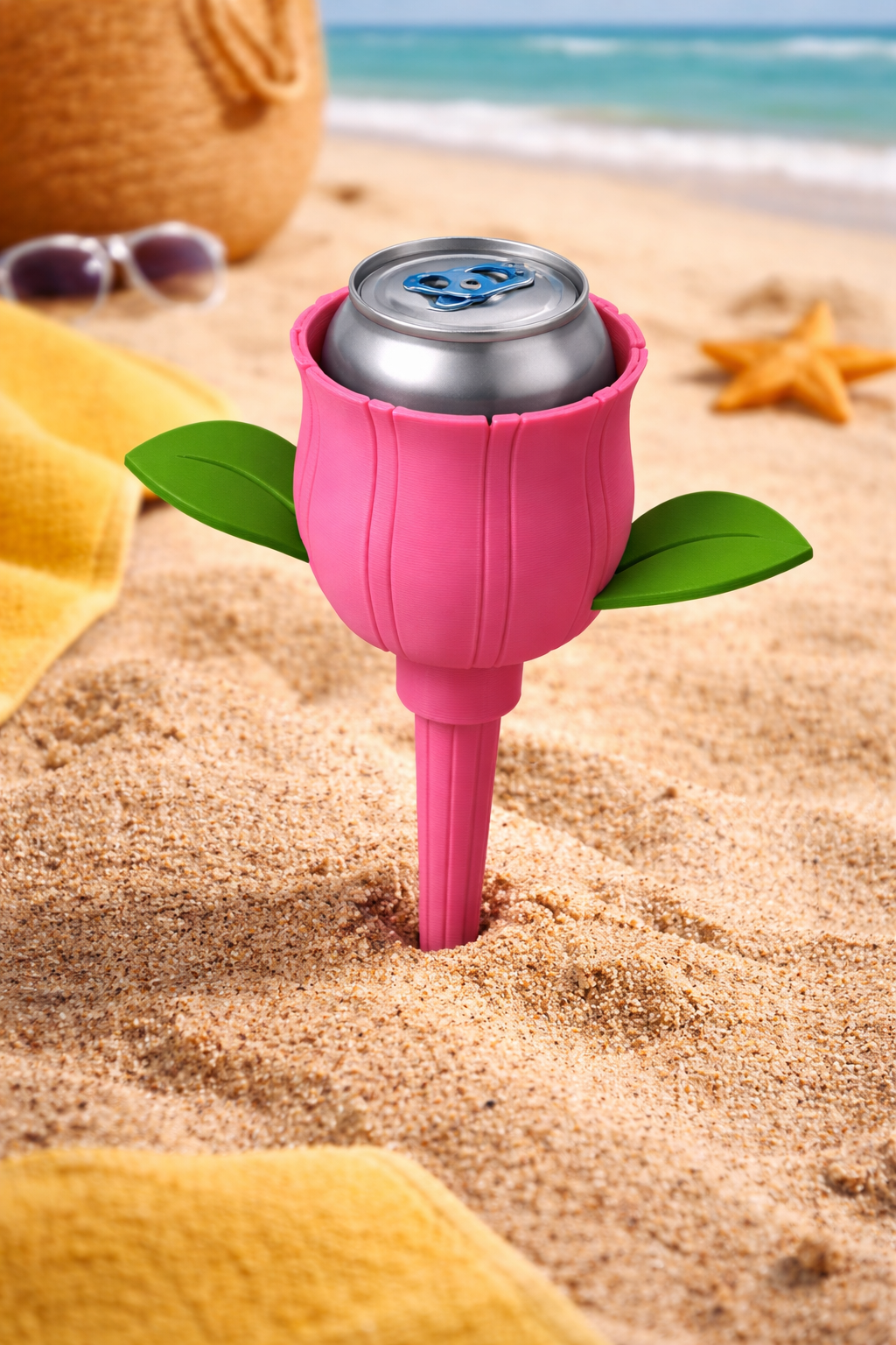Planta tu Drink: Spring Break Beach Can Holder / Soporte para latas de playa
