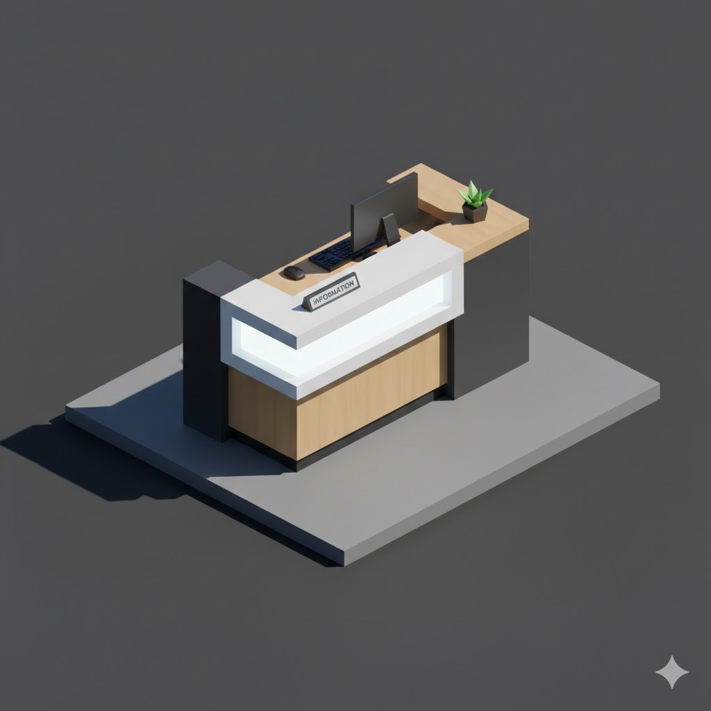 Low Poly Reception Desk