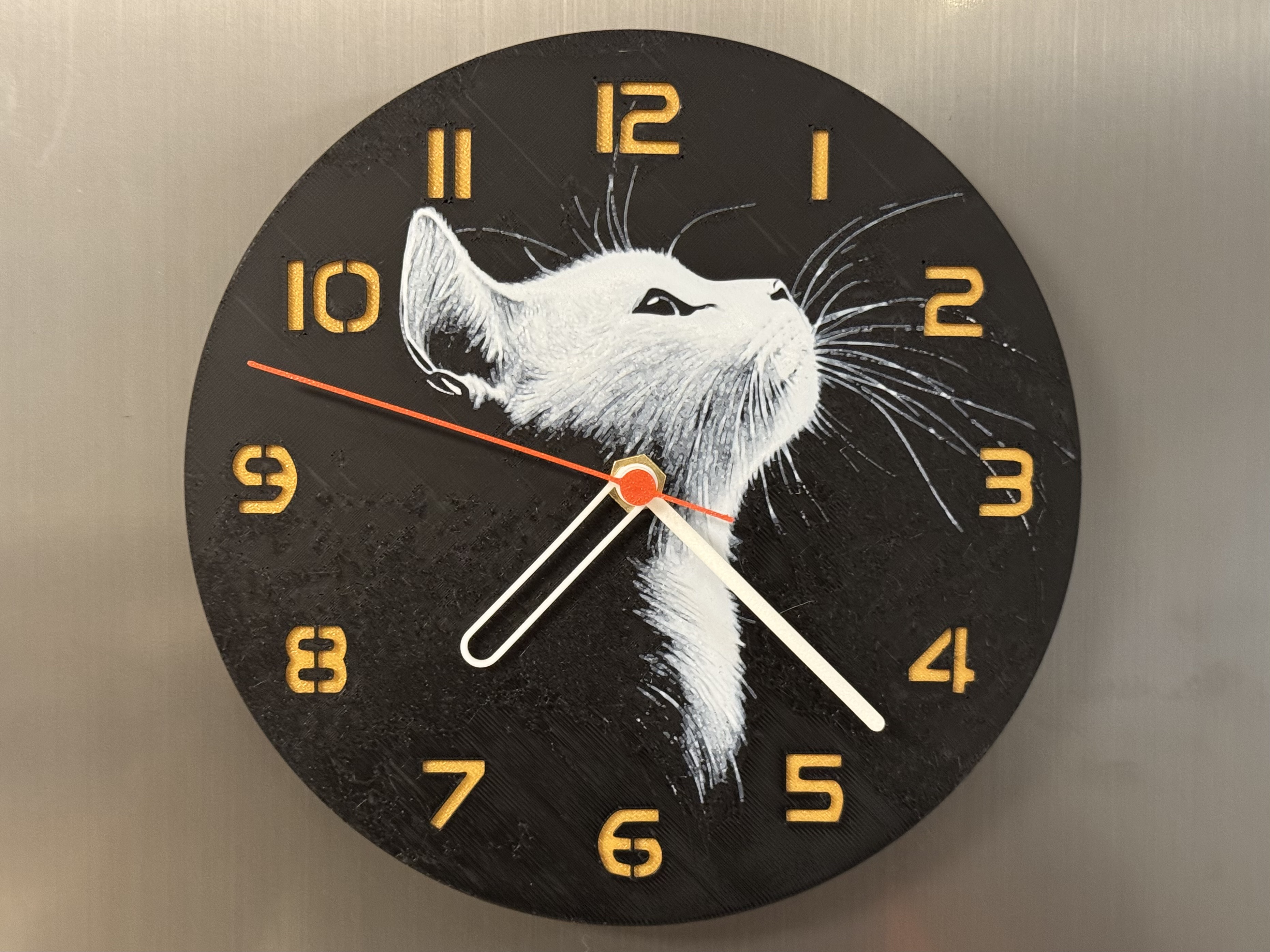 wall / desk clock White Cat