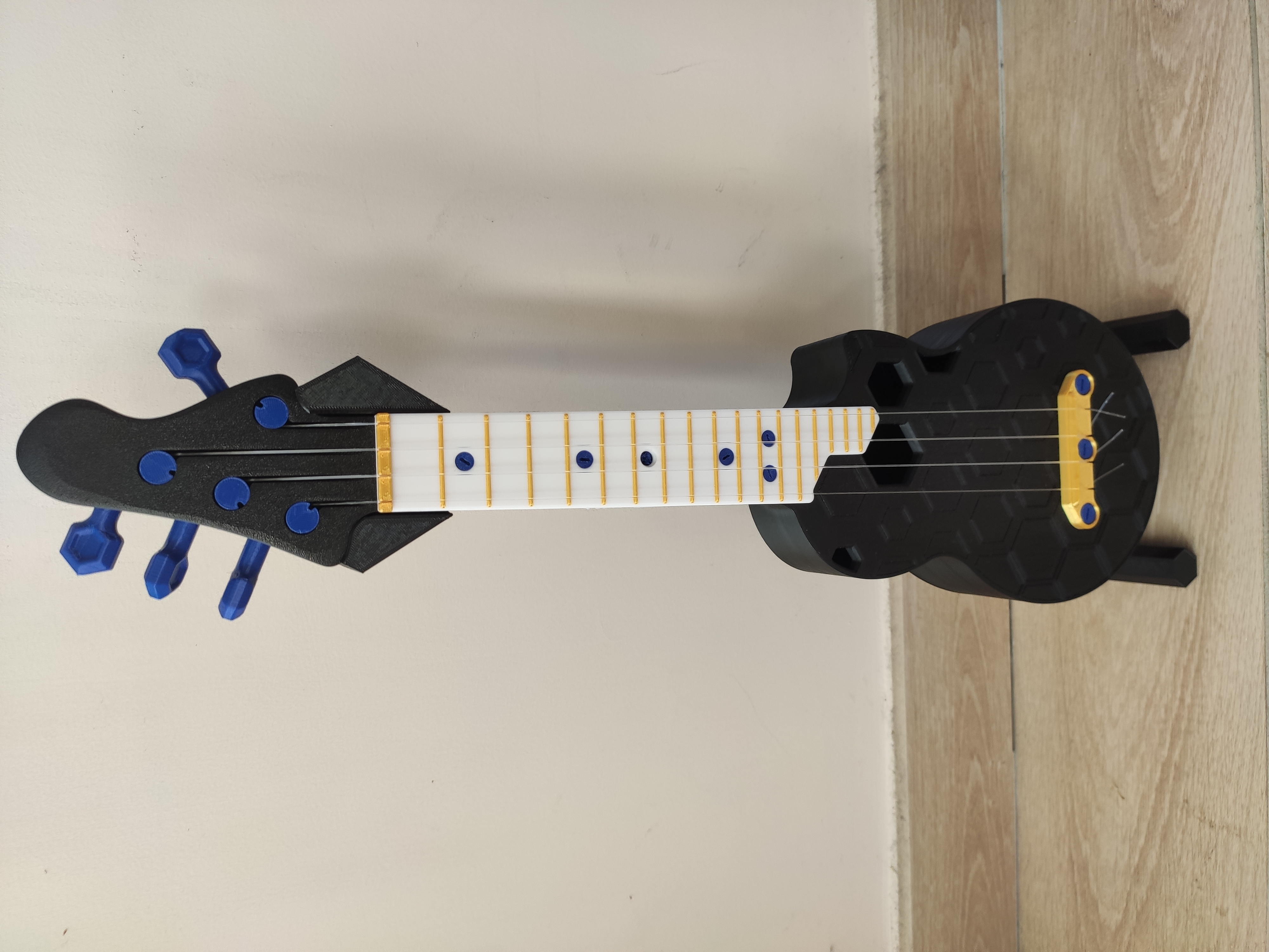 Hex ukulele stand 3D model thumbnail