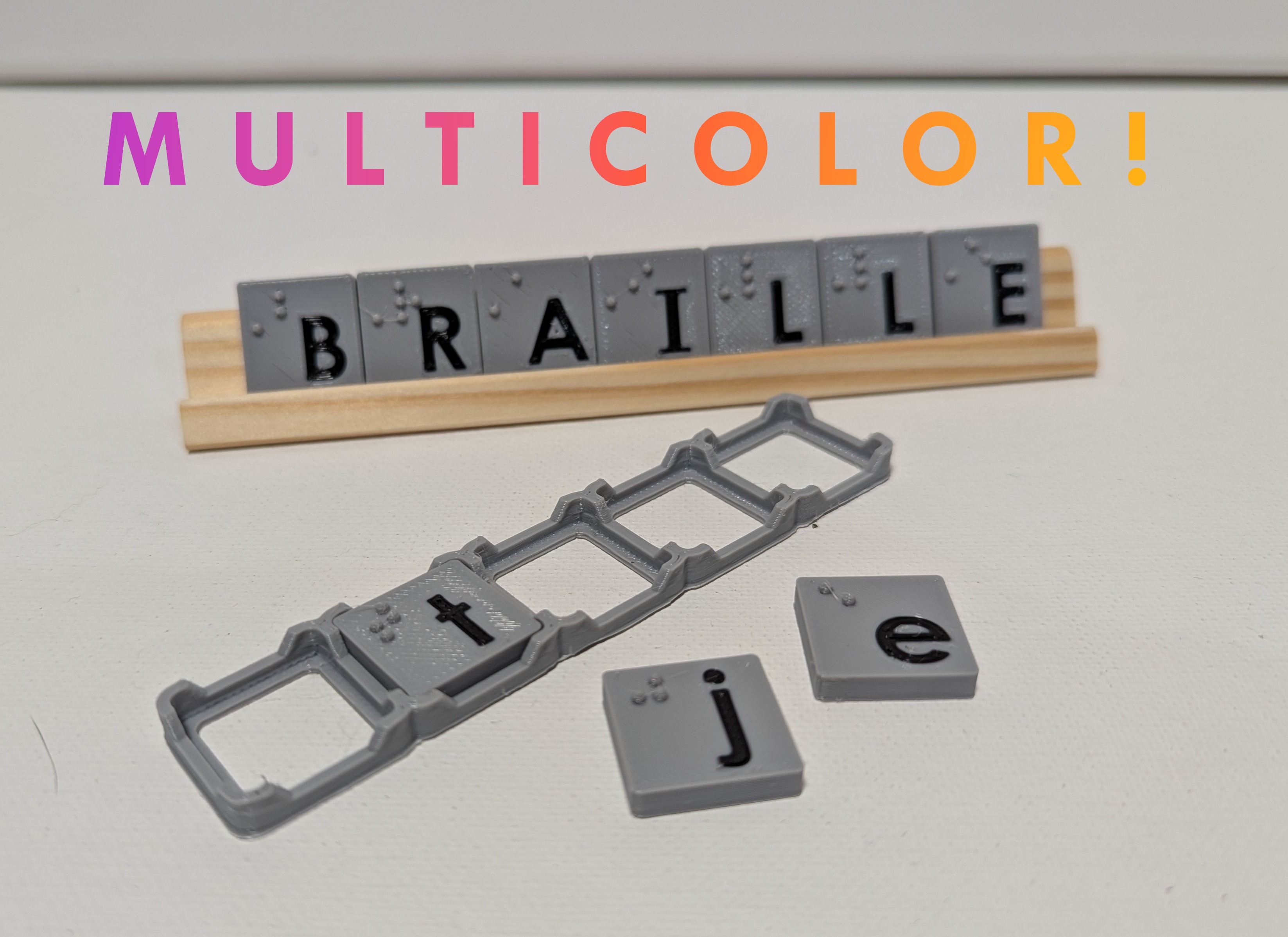 Multicolor/AMS Braille Lowercase Letters (a - z Lowercase Letters Only)
