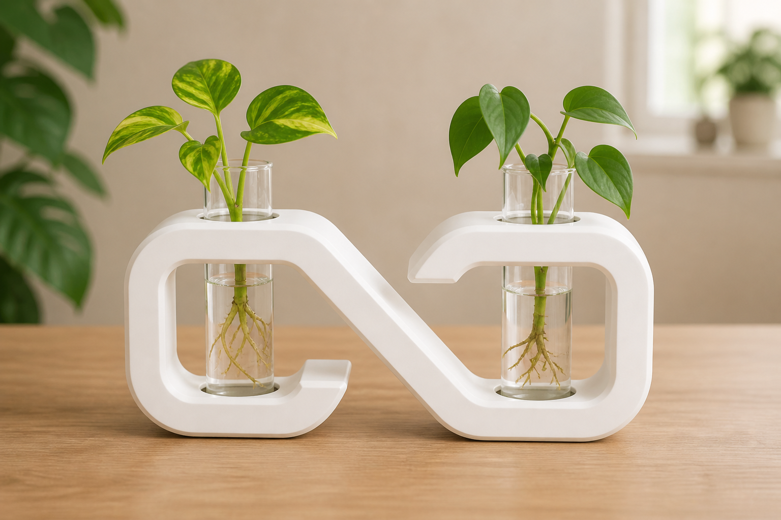 Infinity Propagation Vase – Modern Hydroponic Test Tube Planter (25mm Tubes)